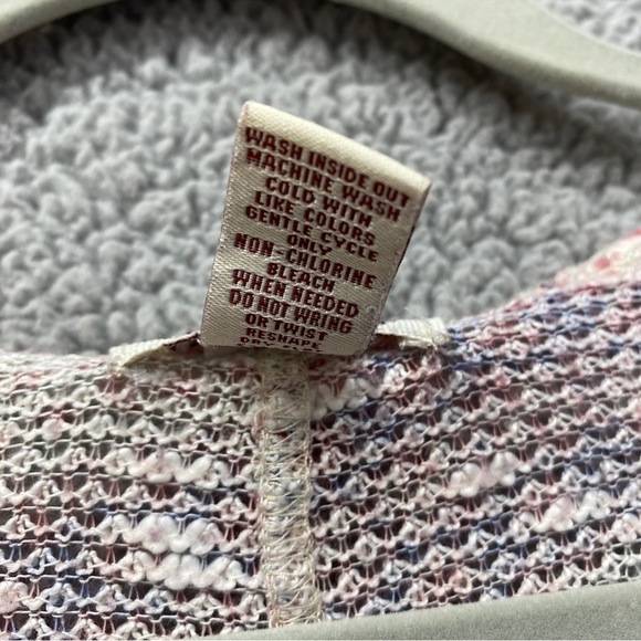 Mudd Multicolor Chevron Knit Open Front Cardigan Sz L - Picture 6 of 7